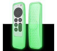 Fintie 2-in-1 Protective Case for 2021 2022 Apple TV Siri Remote and Tag - Lightweight Anti Slip Shockproof Cover for Apple TV 4K / HD Siri Remote Controller (2nd Gen / 3rd Gen), Green Glow
