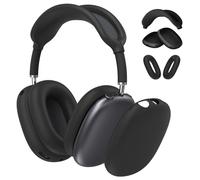 FINTIE Silicone Case Cover for AirPods Max Headphones, Anti-Scratch Ear Cups Cover and Headband Cover for AirPods Max, Accessories Skin Protector for AirPods Max (Black)