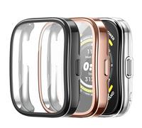 FINTIE 3 Pack Screen Protector compatible with Amazfit Bip 5, Soft TPU Case Full Protective Cover