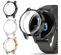 Fintie 3 Pack Screen Protector compatible with Garmin Venu 2S/Vivoactive 4S, Soft TPU Case Full Protective Cover
