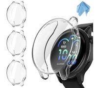 Fintie 3 Packs Screen Protector Case Compatible with Garmin Vivoactive 6, Soft TPU Plated Bumper Full Cover Protective Cases Scratch-Proof (Clear)