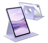 Fintie 360 Degree Rotating Case for amsung Galaxy Tab A11+ Plus 2025/ A9+ Plus 11 Inch 2023, Swiveling Protective Stand Clear Back Cover, Purple