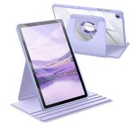 Fintie 360 Degree Rotating Case for amsung Galaxy Tab A11+ Plus 2025/ A9+ Plus 11 Inch 2023, Swiveling Protective Stand Clear Back Cover, Purple
