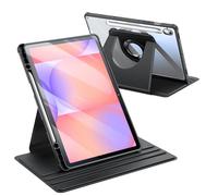 Fintie 360 Degree Rotating Case for Samsung Galaxy Tab S10 Lite/ S10 FE/ S9 FE 5G 10.9 Inch/Tab S9 11 Inch with S Pen Holder, Swiveling Protective Stand Clear Back Cover, Black
