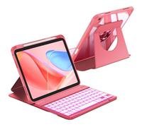FINTIE 360° Rotating Backlit Keyboard Case for iPad (A16) 11th Generation 11 Inch 2025, iPad 10th Gen 10.9 Inch 2022 - Magnetic Detachable 7 Colours Backlight Keyboard with Soft TPU Cover,