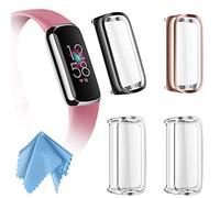 Fintie 4 Pack Screen Protector compatible with Fitbit Luxe, Soft TPU Case Full Protective Cover