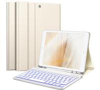FINTIE Backlit Keyboard Case for iPad 9th / 8th / 7th Generation 10.2 Inch | 7-Color Backlight, Detachable Magnetic Bluetooth Keyboard, Soft TPU Cover, Multi-Angle Viewing, Starlight