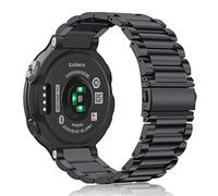 Fintie Band Compatible with Garmin Forerunner 235, Stainless Steel Metal Replacement Watch Strap Bracelet Compatible with Garmin Forerunner 235/220/230/620/630/735XT Smartwatch, Black