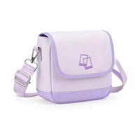 FINTIE Camera Bag Compatible with Fujifilm Instax Mini EVO/12/11/41/40/99/SE/Square SQ40/SQ1, Protetive Camera Case with Adjustable Strap & Film Compartment , Purple