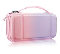 Fintie Carry Case for Nintendo Switch OLED Model 2021/Switch 2017 - [Shockproof] Hard Shell Protective Cover Travel Bag w/10 Game Card Slots for Switch Console Joy-Con & Accessories, Fantacy Ombre