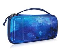 FINTIE Carrying Case for Nintendo Switch OLED Model 2021/Switch 2017 - [Shockproof] Hard Shell Protective Cover Travel Bag w/10 Game Card Slots for Switch Console Joy-Con & Accessories, Starry Sky
