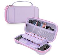 FINTIE Carrying Case for Nintendo Switch 2 (2025), Shockproof Hard Shell Switch 2 Case, Protective Cover Travel Bag w/19 Game Card & 2 Micro SD Card Slots & Inner Pocket for Accessories, Lilac Purple