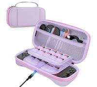FINTIE Carrying Case for Nintendo Switch 2 (2025) - Shockproof Hard Shell Switch 2 Case with Charging Hole, Travel Bag with 19 Game Card & 2 Micro SD Card Slots & Inner Pocket, Lilac Purple