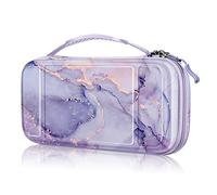 Fintie Carrying Case for Nintendo Switch Lite 2019, [Shockproof] Hard Shell Protective Cover Travel Bag w/15 Game Card & 2 Micro SD Card Slots for Switch Lite Console & Accessories (Z-Lilac Marble)