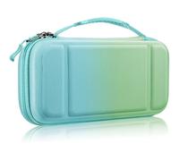 FINTIE Carrying Case for Nintendo Switch OLED Model 2021/Switch 2017 - [Shockproof] Hard Shell Protective Cover Travel Bag w/10 Game Card Slots for Switch Console Joy-Con & Accessories, Seaside Ombre