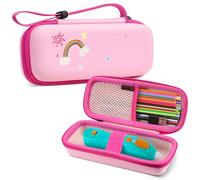 FINTIE Case Compatible with 3Doodler Start+ Essentials (2024/2023) 3D Printing Pen for Kids, Hard Storage Organizer Box with Hand Strap for Printing Filament Refill, USB Charger (Box Only), Pink