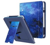 Fintie Case Compatible with 7 inch Kobo Libra Colour 2024 / Kobo Libra 2 2021 (Model: N428 / N418), E-Book Cover with Kickstand and Card Slot and Wrist Strap Starry Sky
