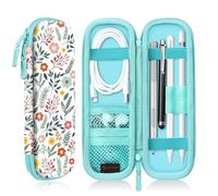 FINTIE Case Compatible with Apple Pencil Pro/Pencil (USB-C)/Pencil (2nd/1st Generation) - Protective Case for S Pen/Surface Pen, Spring Bloom, Apple Pencil