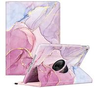 FINTIE Case Compatible with iPad 10.2 Inch 9th/8th/7th Generation (2021/2020/2019), 360 Degree Rotating Case Cover with Pen Storage Function, Glorious Marble