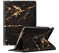 FINTIE Case Compatible with iPad 10.2 Inch 9th/8th/7th Generation (2021/2020/2019), 360 Degree Rotating Case Cover with Pen Storage Function, Obsidian Marble