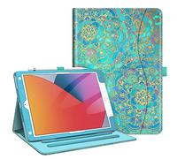 FINTIE Case Compatible with iPad 10.2 Inch 9th Generation 2021 / 8th Gen 2020 / 7th Gen 2019, Multi-Position Auto Sleep/Wake Case Corner Protection, Jade