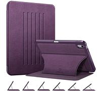 FINTIE Case Compatible with iPad 10th Generation 2022 (10.9 Inch) - Multiple Angles Shockproof Rugged Cover with Pencil Holder, Auto Sleep/Wake, Purple