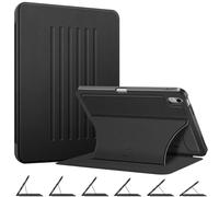 FINTIE Case Compatible with iPad 10th Generation 2022 (10.9 Inch) - Multiple Angles Shockproof Rugged Cover with Pencil Holder, Auto Sleep/Wake, Black