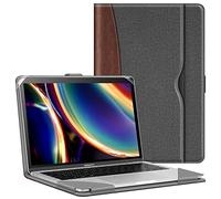 FINTIE Case Compatible with MacBook Air 13.6 inch (2024/2022) M3/M2 Chip, Macbook Air 13.3 inch (2020-2018), MacBook Pro 13 inch (2020-2016), Premium PU Leather Protective Folio Book Cover, Gray