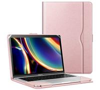 FINTIE Case Compatible with MacBook Air 13.6 inch (2024/2022) M3/M2 Chip, Macbook Air 13.3 inch (2020-2018), MacBook Pro 13 inch (2020-2016), Premium PU Leather Protective Folio Book Cover, Rose Gold
