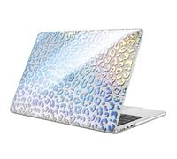 Fintie Case Compatible with MacBook Air 13.6 Inch M5 M4 M3 M2 (2026/2025/2024/2022, A3449/A3240/A3113/A2681), Slim Lightweight Hard Plastic Case, Leopard (Clear)