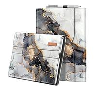 FINTIE Case Compatible with Microsoft Surface Pro 7 Plus/Pro 7 / Pro 6 / Pro 5 / Pro 4 / Pro 3, 12.3-inch Portfolio Business Cover with Pocket, Compatible with Type Cover Keyboard, Cloudy Marble