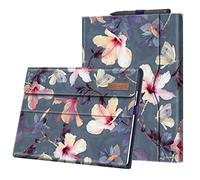 FINTIE Case Compatible with Microsoft Surface Pro 9 (2022 Release) 13 Inch - Multiple Angle Viewing Cover with Pocket & Stylus Holder, Blooming Hibiscus