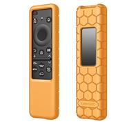 FINTIE Case Compatible with Samsung Smart TV Remote Control BN59-01432A/BN59-01432J/BN59-01432B/BN59-01432D/BN59-01436A/BN59-01436B, Non-Slip and Lightweight Silicone Case, Orange