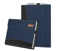 Fintie Case for 12.3 Inch Microsoft Surface Pro 7, Surface Pro 6, Surface Pro 5, Surface Pro 4, Pro 3 - Portfolio Business Cover with Pocket, Navy