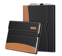 FINTIE Case for 12.3 Inch Microsoft Surface Pro - Portfolio Business Cover with Pocket, Compatible with Type Cover Keyboard (Black)
