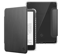 FINTIE Case for 7" Kindle Paperwhite 12th Gen 2024 & Kindle Colorsoft | Ultra Clear Soft Light Transparent TPU Back Cover, Auto Wake/Sleep, for Kindle Paperwhite 12th Generation 2024, Dark Grey