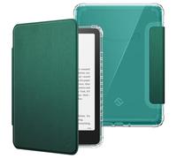 FINTIE Case for 7" Kindle Paperwhite 12th Gen 2024 & Kindle Colorsoft | Ultra Clear Soft Light Transparent TPU Back Cover, Auto Wake/Sleep, for Kindle Paperwhite 12th Generation 2024, Dark Green