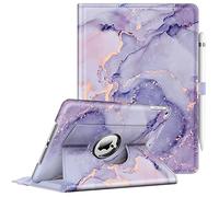 Fintie Case for 9.7 Inch iPad 2018 (6th Generation), iPad 2017 (5th Generation), iPad Air 2, iPad Air - 360 Degree Adjustable Protective Case with Stand Function, Auto Sleep/Wake, Purple Marble