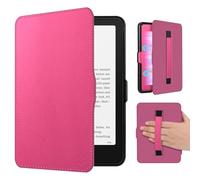 FINTIE Case for All-New 7" Kindle Paperwhite (12th Generation, 2024) and Kindle Colorsoft - Lightweight Slim Shell Cover with Hand Strap Auto Sleep/Wake, Raspberry