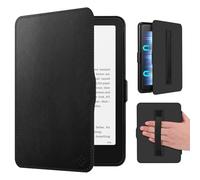 FINTIE Case for All-New 7" Kindle Paperwhite (12th Generation, 2024) and Kindle Colorsoft - Lightweight Slim Shell Cover with Hand Strap Auto Sleep/Wake, Black