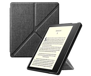 FINTIE Case for All-new Kindle Oasis (10th Generation, 2019 Release & 9th Generation, 2017 Release) - Slim Fit Stand Cover Support [Hands Free] Reading with Auto Wake/Sleep, Denim Gray