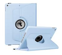 Fintie Case for iPad 10.2 Inch 9th Generation / 8th Gen / 7th Gen (2021/2020/2019 Model) with Pencil Holder - 360 Degree Rotating Stand Protective Cover with Auto Sleep/Wake Function, Sky Blue