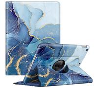 Fintie Case for iPad 10.2 Inch 9th Generation / 8th Gen / 7th Gen (2021/2020/2019 Model) with Pencil Holder - 360 Degree Rotating Stand Protective Cover with Auto Sleep/Wake Function, Ocean Marble