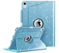 Fintie Case for iPad 11 Generation 11 Inch 2025 (A16), iPad 10 Generation 10.9 Inch 2022 with Pencil Holder - Protective Cover with 360 Degree Rotating Stand and Auto Sleep/Wake, Glitter Blue
