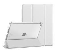 FINTIE Case for iPad 9th / 8th / 7th Generation 10.2 Inch, Silver | Built-in Pencil Holder, Slim Fit, Frosted Coloured Back Shell, Viewing & Typing Angles, Auto Wake/Sleep, Precise Cutouts