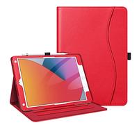 FINTIE Case for iPad 9th / 8th / 7th Generation (2021/2020/2019) 10.2 Inch - [Corner Protection] Multi-Angle Viewing Stand Cover with Pocket & Pencil Holder, Auto Sleep Wake, Red