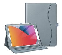 FINTIE Case for iPad 9th / 8th / 7th Generation (2021/2020/2019) 10.2 Inch - [Corner Protection] Multi-Angle Viewing Stand Cover with Pocket & Pencil Holder, Auto Wake Sleep, Cloudy Blue