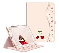 Fintie Case for iPad 9th / 8th / 7th Generation (2021/2020/2019) 10.2 Inch - [Corner Protection] Multi-Angle Viewing Stand Cover with Pocket & Pencil Holder, Auto Sleep Wake, Coquette Cherries