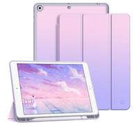 Fintie Case for iPad 9th Generation 2021/8th Gen 2020/7th Gen 2019 10.2 Inch - Super Lightweight Soft TPU Back Cover Protective Case with Built-in Pencil Holder, Auto Sleep/Wake, Fantacy Ombre