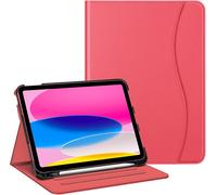 FINTIE Case for iPad 10th Generation (2022) 10.9 Inch, Multi-Angle Viewing Protective Stand Cover with Pencil Holder & Pocket, Auto Sleep/Wake, Pink